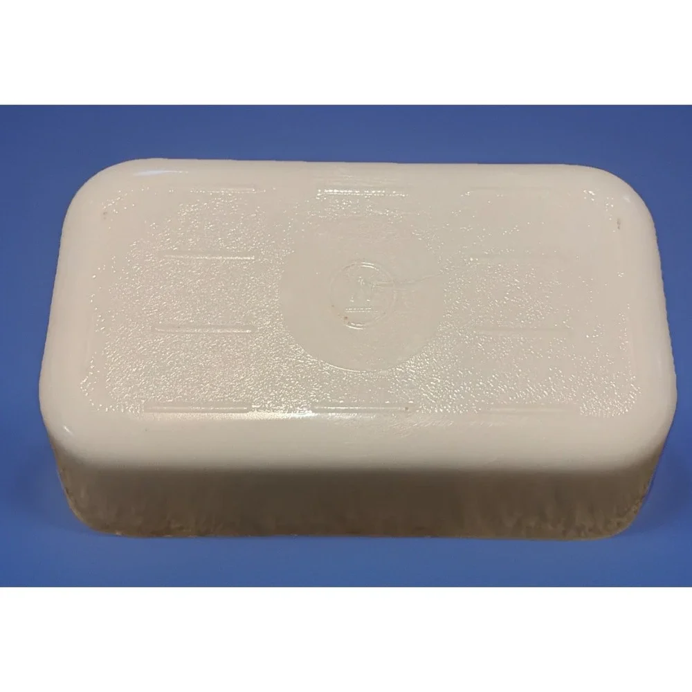 Vintage Westinghouse Milk Glass Refrigerator Dish Bread Pan Clear Lid MCM signed